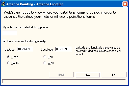 zip code look up directv satellite